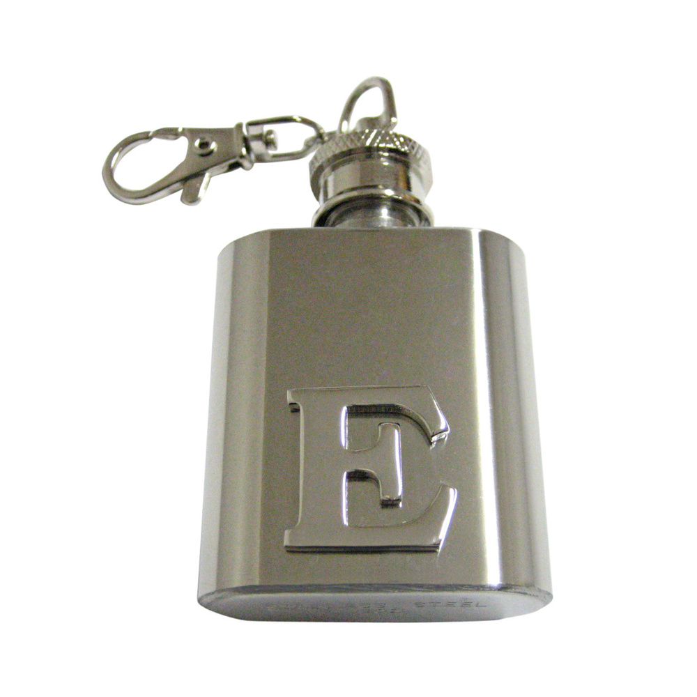 Letter E Monogram Keychain Flask - image 1